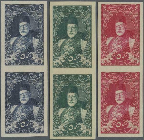 MOMEN: TURKEY SC #420-439 1916/18 IMPERF PAIRS MINT OG NH LOT #60001-10