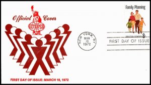 OAS-CNY 5544 FDC SCOTT 1455 – 1972 8c Family Planning