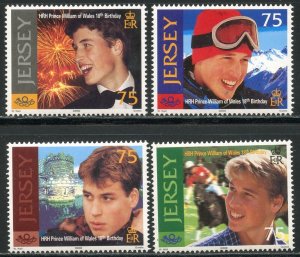 JERSEY Sc#958-961 2000 Prince William 18th Birthday Complete Set OG Mint NH