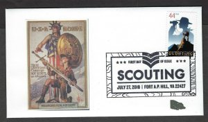 2010 Boy Scout #4472 FDC Fort AP Hill Onedog Savings Bonds poster #11/20