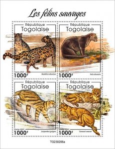 2024 04 - TOGO - WILD CATS             4V  complet set    MNH **