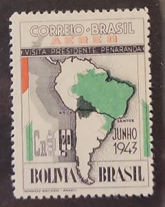 O) 1943 BRAZIL, ERROR. VISIT OF PRESIDENTE ENRIQUE  PEÑARANDA  DEL CASTILLO DE B