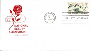 FDC 1966 SC #1318 Farnam Cachet - Washington DC - Pair - J4187