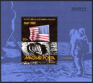 Hungary Sc# 3186 MNH Souvenir Sheet 1989 Moon Landing 20th