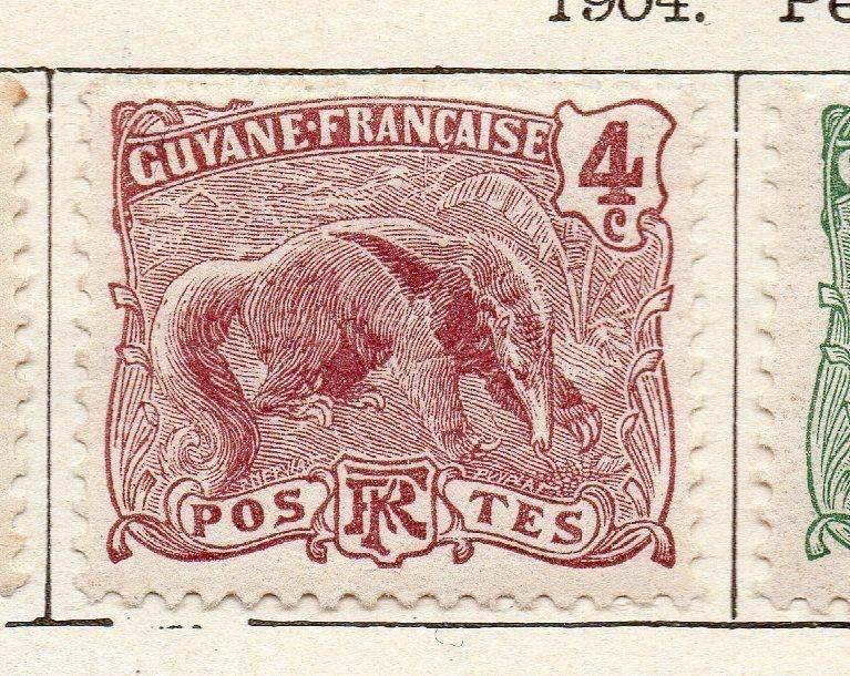 French Guiana 1904 Early Issue Fine Mint Hinged 4c. 135924