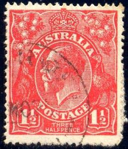 King George V, Australia stamp SC#26 Used