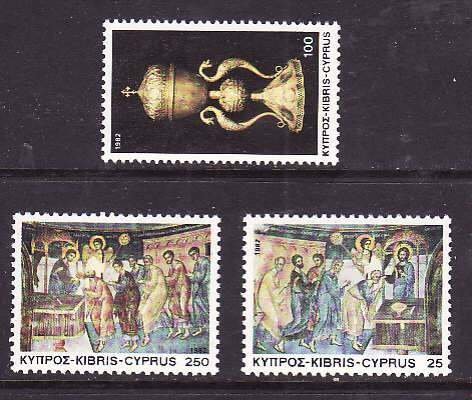 Cyprus-Sc#588-90- id9-unused NH set-Christmas-1982-