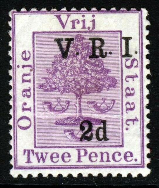 ORANGE FREE STATE 1900 2d. Surcharged 2d. Mauve RAISED STOPS THICK V SG 125 MINT