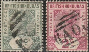 British Honduras, #38-39 Used, From 1891-98