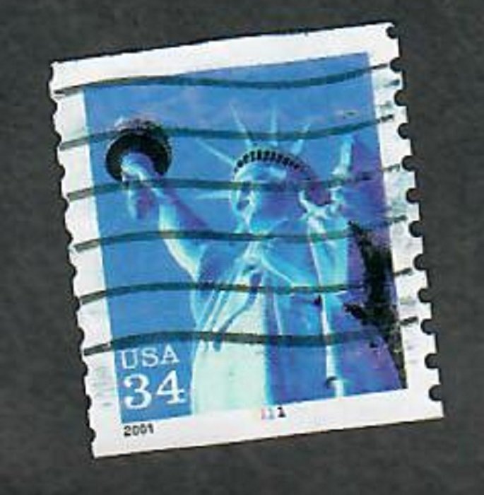 US #3476 Statue of Liberty Used PNC Single Plate #1111