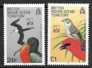 BRITISH INDIAN OCEAN TERR SG145/6 1994 HONG KONG 94  MNH