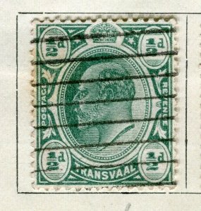 TRANSVAAL; 1904-09 early Ed VII Mult Crown CA issue fine used 1/2d. value