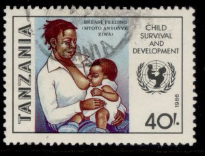 TANZANIA QEII SG487, 1986 40s breast feeding, FINE USED.