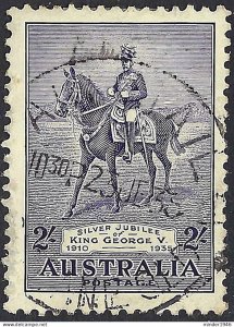 AUSTRALIA 1935 2/- Bright Violet, Silver Jubilee SG158 Used