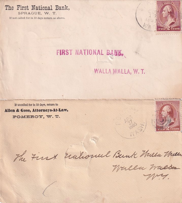 1880's, Washington Territory Covers, Grp 2, FRONT ONLY (S19105)