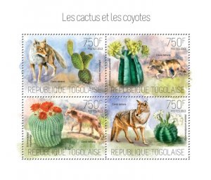 TOGO - 2013 - Cactus & Cayotes  - Perf 4v Sheet - Mint Never Hinged