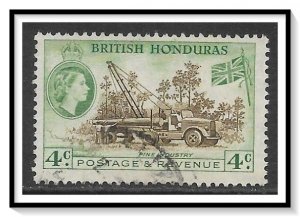 British Honduras #147 QE II & Pine Industry Used