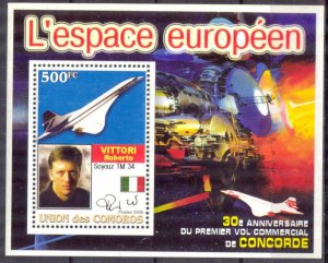 Comoros 2005 European Space (III) Roberto Vittori Concorde S/S MNH Private