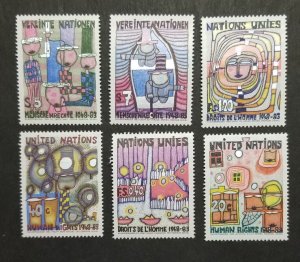 UN 1983 Human Rights Stamp Set MINT MNH OG Unused United Nations z6495