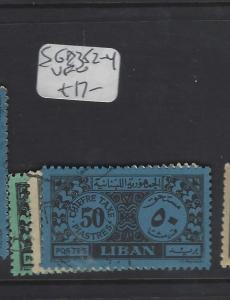 LEBANON  (PP1909B)  POSTAGE DUE SG D352-4   VFU