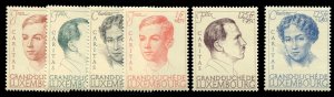 Luxembourg #B98-103 Cat$36, 1939 Grand Duchess Charlotte and Prince Felix, co...
