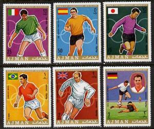 Ajman 1970 World Cup Football set of 6 unmounted mint (Mi...