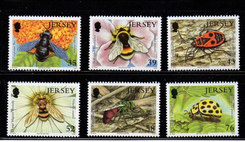 Jersey Sc 1336-41 2008 Insects stamp set mint NH
