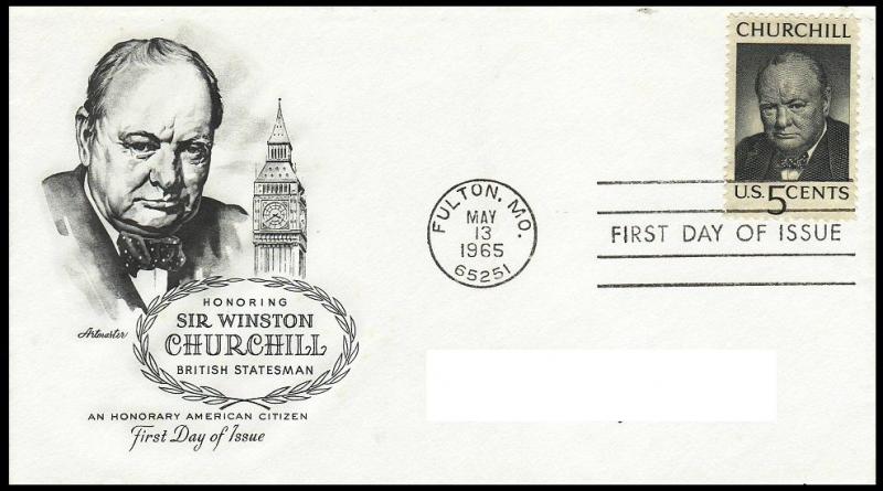 Churchill 1965 (Artmaster) pencil FDC  BIN 3138