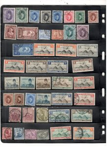 EGYPT COLLECTION ON STOCK SHEET MINT/USED