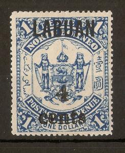 Labuan 1904 4c on $1 SG137 Mint c£13