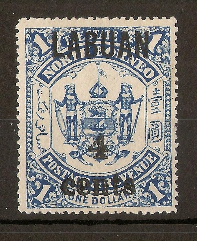 Labuan 1904 4c on $1 SG137 Mint c£13