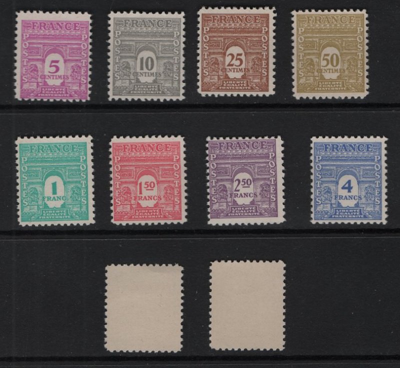 France  #475-476H   MNH  1944  Arc de Triomphe