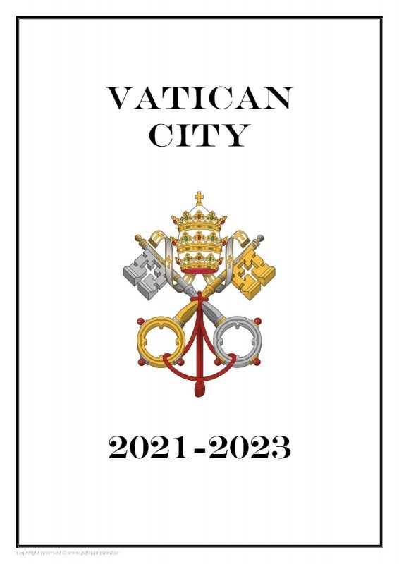 Vatican City 2021-2023  Update  PDF (DIGITAL)  STAMP ALBUM PAGES 