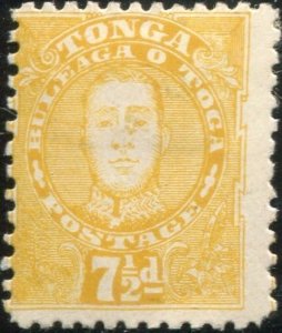 Tonga 1895 SG35 7½d orange-yellow King George II MNG