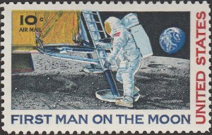 # C76 MINT NEVER HINGED ( MNH ) MOON LANDING