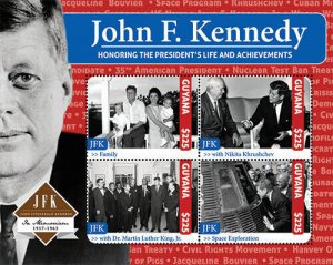 Guyana 2013 - President John F. Kennedy - Sheet Of 4 Stamps - Scott 4228 - MNH