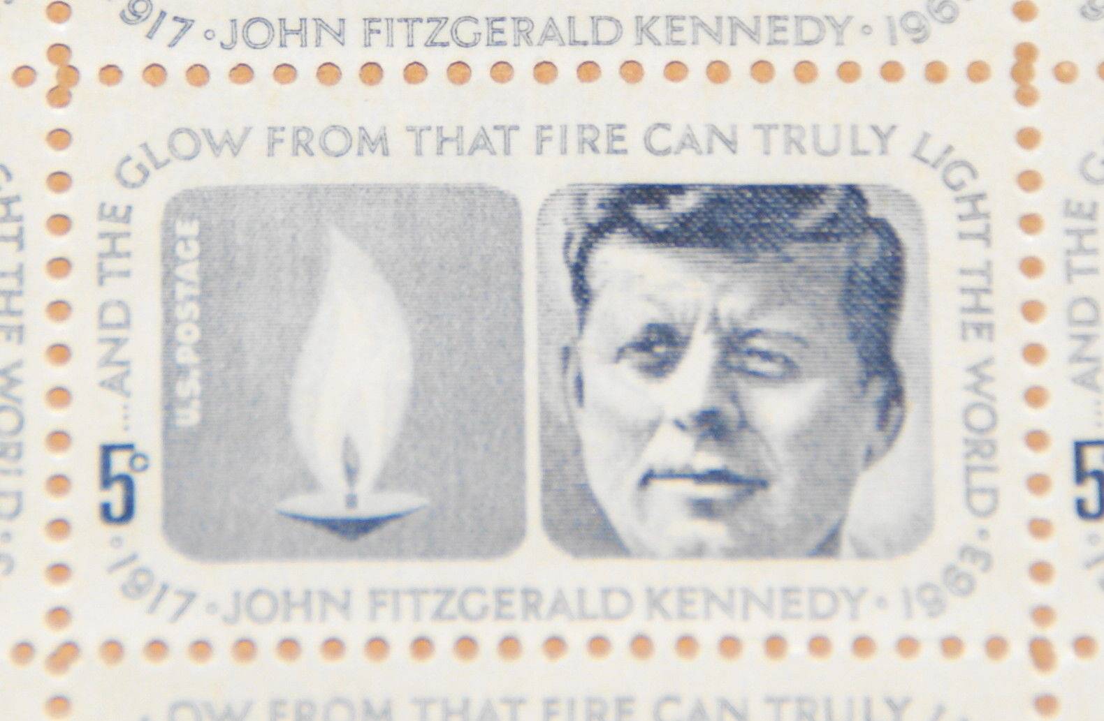 John F. Kennedy 1964 sheet of postage stamps, Sc 1246 / HipStamp