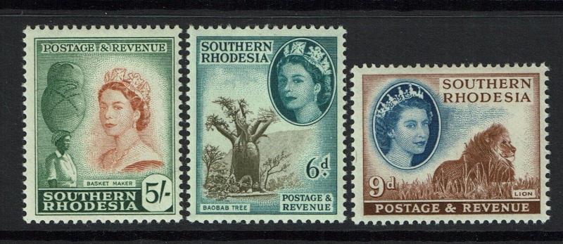 Southern Rhodesia SG# 84, 85, and 89 Mint Light Hinged - S204