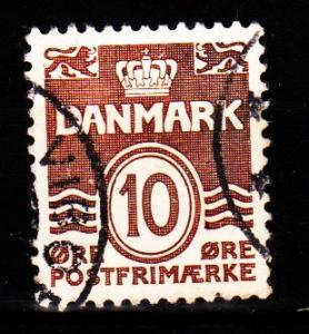 Denmark -  #229 Numeral - Used