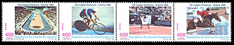 Equatorial Guinea 220, MNH, Atlanta Summer Olympic Games strip of 4