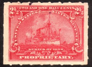 1898, US 2 1/2c, Proprietary revenue, MH, Sc RB28