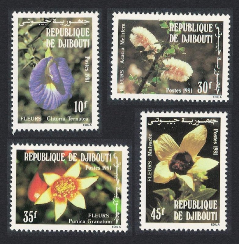 Djibouti Orchids Flowers 4v 1981 MNH SG#831-834