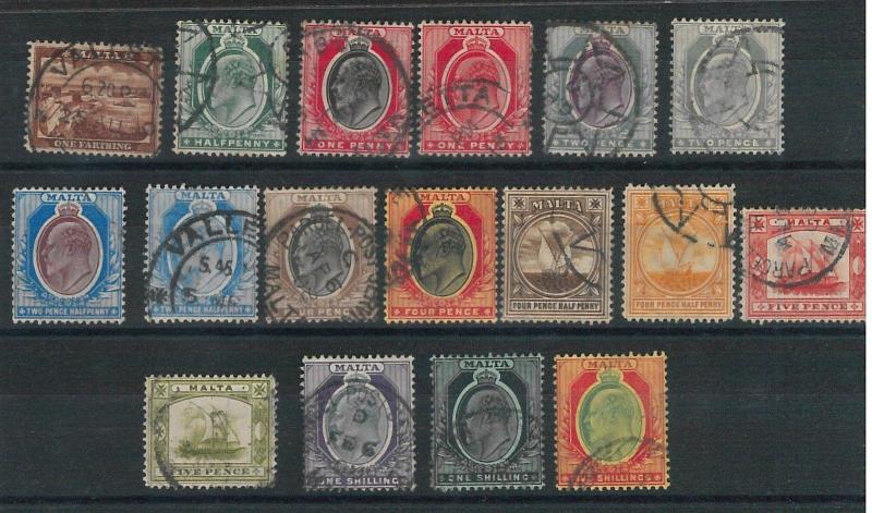 60778 -  MALTA - STAMPS:  SG # 45 / 63  Used - VERY FINE!!