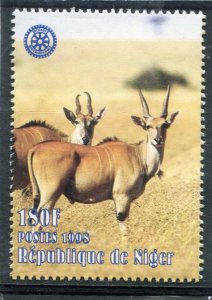 Niger 1998 DORCAS GAZELLE Rotary Emblem set 1v Perforated Mint (NH)