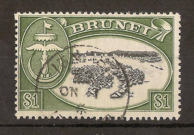 Brunei 1952 $1 Water Village SG111 Fine Used