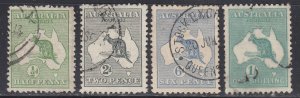 Australia #1, 3, 8, 10 Used