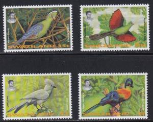 Swaziland # 648-651, Birds - Louries, NH, 1/2 Cat.