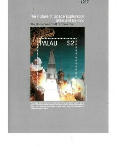 Palau - 1999 - Beyond Mars Space - Souvenir Stamp Sheet - Scott #549 - MNH