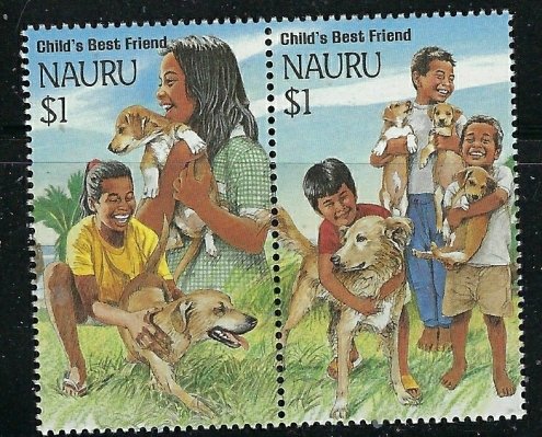 Nauru 409a MNH 1984 Dogs in a pair (fe8454)