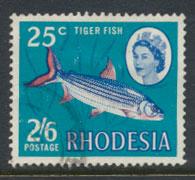 Rhodesia   SG 412 SC# 248A Used  Tiger Fish   Dual Currency  see details 